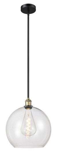 Edison One Light Pendant in Black Antique Brass (405|6161SBABG12214)