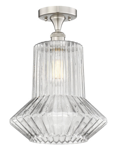 Edison One Light Semi-Flush Mount in Satin Gold (405|6161FSGG212)