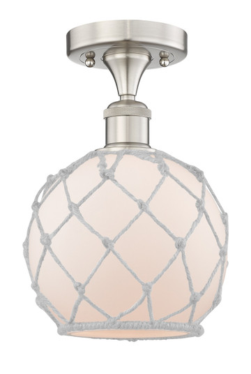 Edison One Light Semi-Flush Mount in Polished Nickel (405|6161FPNG1218RB)