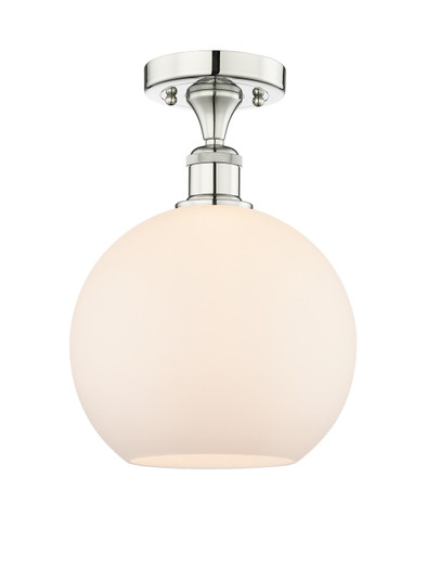 Edison One Light Semi-Flush Mount in Polished Nickel (405|6161FPNG12110)