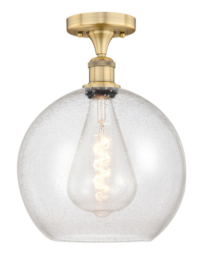 Edison One Light Semi-Flush Mount in Brushed Brass (405|6161FBBG12412)