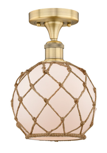 Edison One Light Semi-Flush Mount in Brushed Brass (405|6161FBBG1218RB)