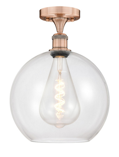 Edison One Light Semi-Flush Mount in Antique Copper (405|6161FACG12212)