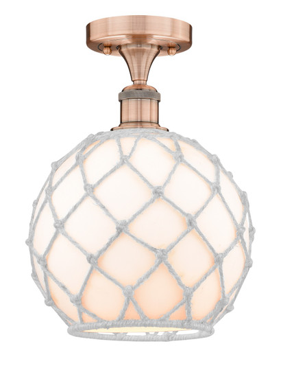 Edison One Light Semi-Flush Mount in Antique Copper (405|6161FACG12110RW)