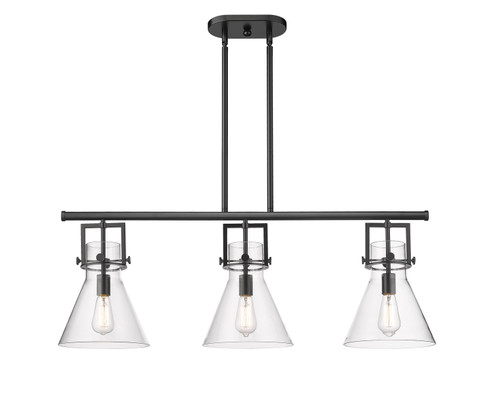 Downtown Urban Three Light Island Pendant in Matte Black (405|4113IBKG41110CL)