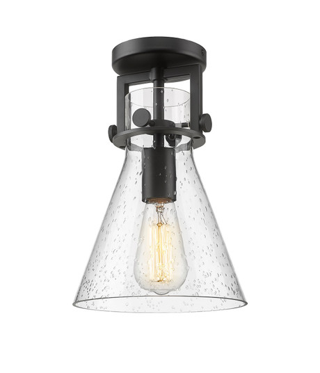 Downtown Urban One Light Semi-Flush Mount in Matte Black (405|4111FBKG4118SDY)