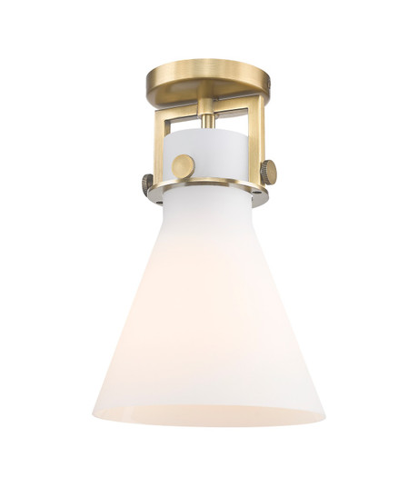 Downtown Urban One Light Semi-Flush Mount in Brushed Brass (405|4111FBBG4118WH)