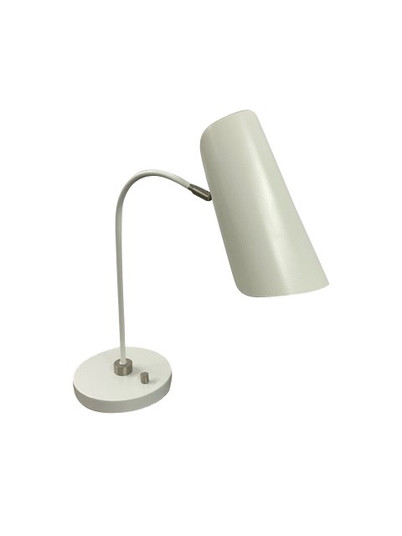 Logan One Light Table Lamp in White/Satin Nickel (30|L350WTSN)