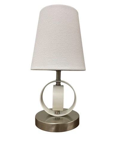 Bryson One Light Accent Lamp in Satin Nickel/White (30|B209SNWT)