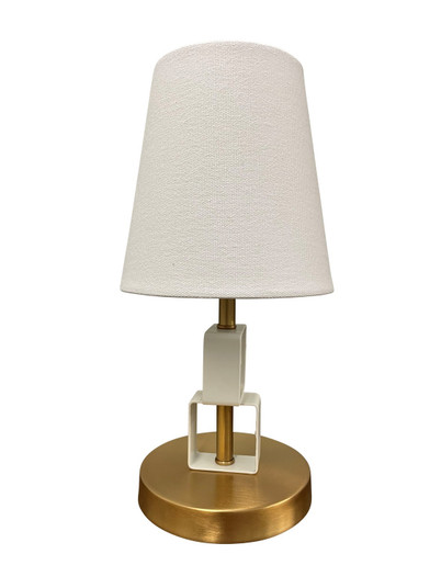 Bryson One Light Accent Lamp in Weathered Brass/White (30|B208WBWT)