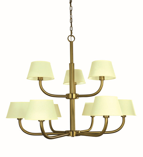 Emma Nine Light Foyer Chandelier in Brushed Brass (8|5759BR)