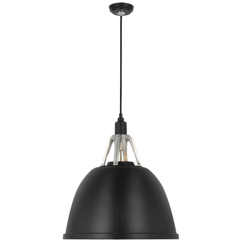 Gunner LED Pendant in Black and Polished Aluminum (268|TOB5642BLKPAL)