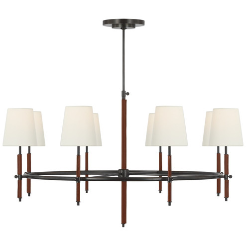Bryant Wrapped LED Chandelier in Bronze and Saddle Leather (268|TOB5588BZSDLL)