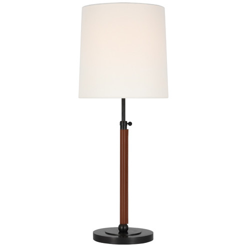 Bryant Wrapped LED Table Lamp in Bronze and Saddle Leather (268|TOB3581BZSDLL)