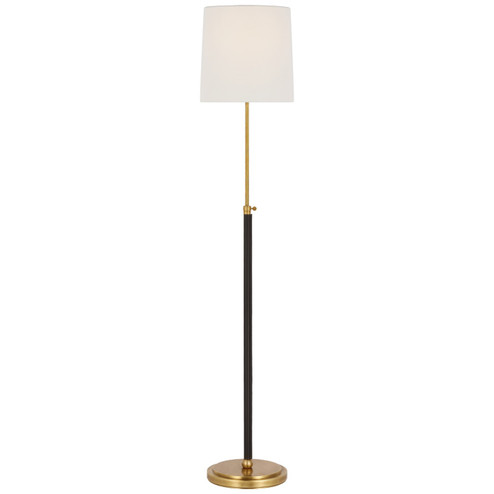 Bryant Wrapped LED Floor Lamp in Hand-Rubbed Antique Brass and Chocolate Leather (268|TOB1580HABCHCL)