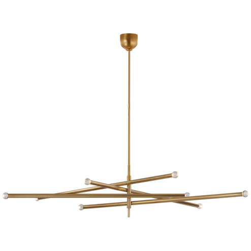 Rousseau LED Chandelier in Antique-Burnished Brass (268|KW5595ABCG)
