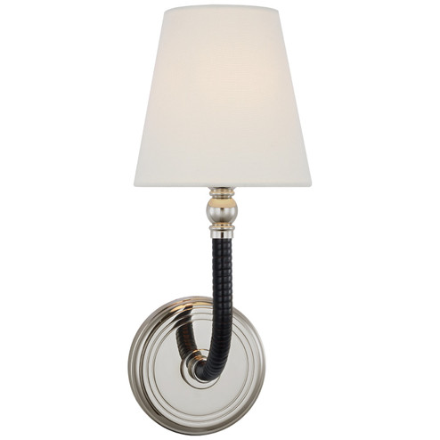 Basden LED Wall Sconce in Polished Nickel and Black Rattan (268|CHD2080PNBRTL)