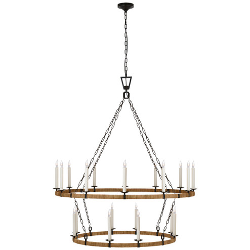 Darlana Wrapped LED Chandelier in Aged Iron and Natural Rattan (268|CHC5882AINRT) Darlana Wrapped LED Chandelier in Aged Iron and Natural Rattan (268|CHC5882AINRT)