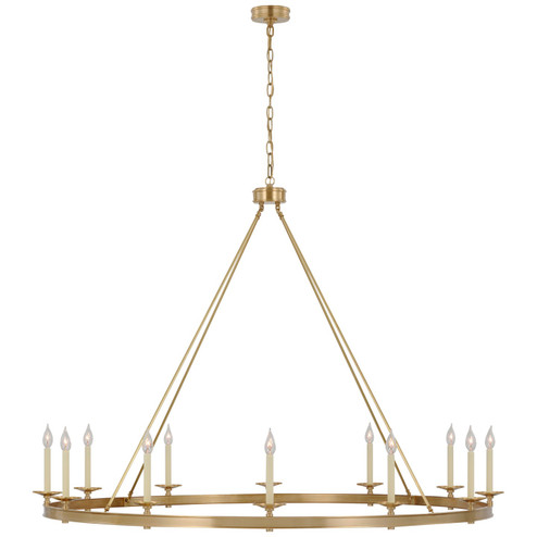 Launceton LED Chandelier in Antique-Burnished Brass (268|CHC5615AB)