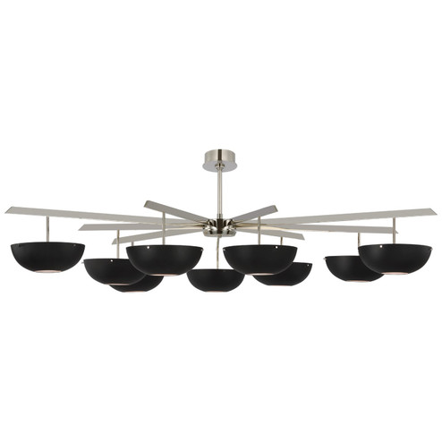 Valencia LED Chandelier in Polished Nickel (268|ARN5522PNBLK)