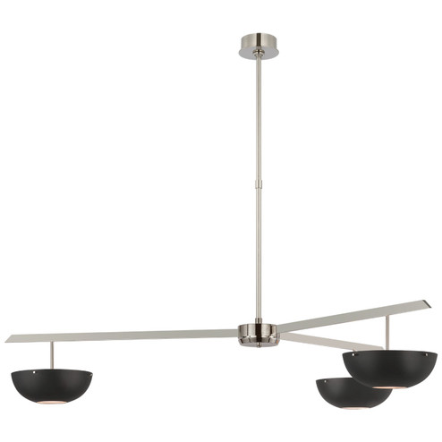 Valencia LED Chandelier in Polished Nickel (268|ARN5520PNBLK)