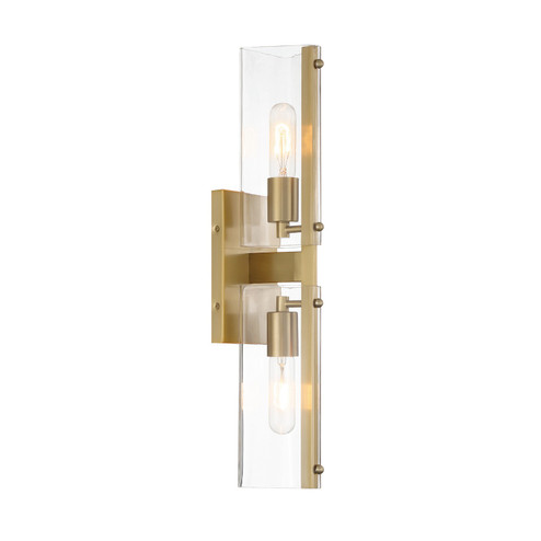 Latitude Two Light Wall Sconce in Brushed Gold (43|D279M2WSBG)