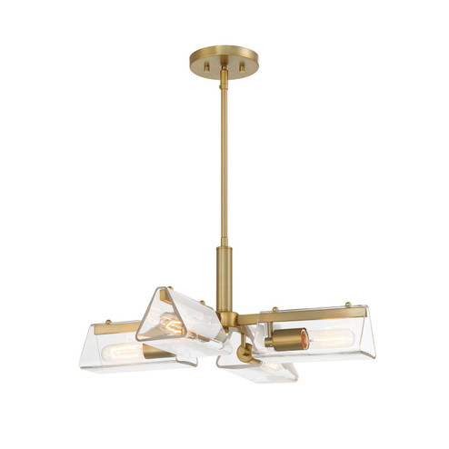 Latitude Four Light Chandelier in Brushed Gold (43|D279M4CHBG)