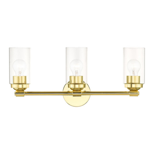 Whittier Three Light Vanity Sconce in Polished Brass (107|1808302)