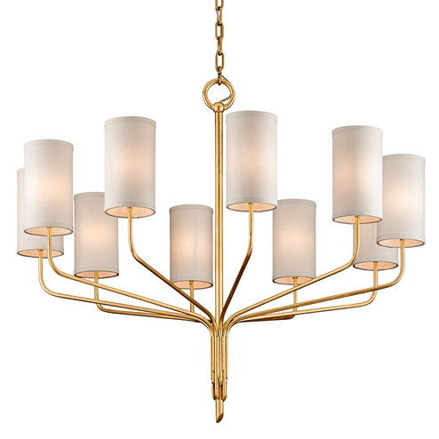 Juniper Ten Light Chandelier in Gold Leaf (67|F6169GL)