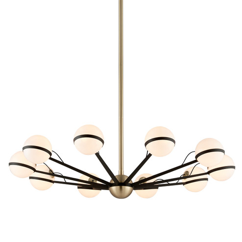 Ace Ten Light Chandelier in Textured Bronze Brushed Brass (67|F5306TBZBBA)