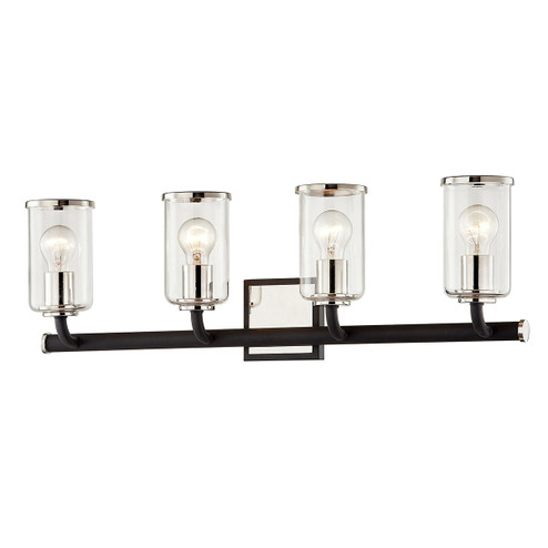 Aeon Four Light Bath and Vanity in Textured Black & Polish Nickel (67|B7684TBKPN)