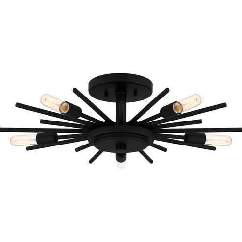 Quoizel Semi-Flush Mount Five Light Semi Flush Mount in Matte Black (10|QSF6158MBK)