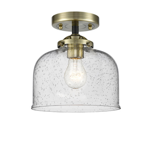 Nouveau One Light Semi-Flush Mount in Black Antique Brass (405|2841CBABG74)
