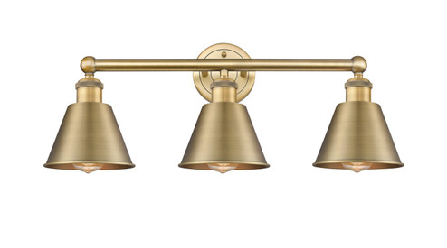 Edison Three Light Bath Vanity in Brushed Brass (405|6163WBBM8BB)