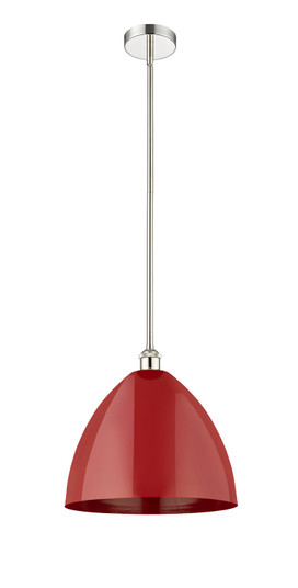 Edison One Light Mini Pendant in Polished Nickel (405|6161SPNMBD16RD)