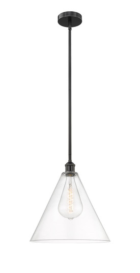 Edison One Light Pendant in Matte Black (405|6161SBKGBC162)