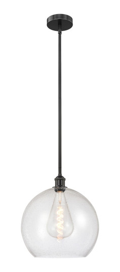 Edison One Light Pendant in Matte Black (405|6161SBKG12414)