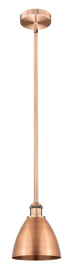 Edison One Light Mini Pendant in Antique Copper (405|6161SACMBD75AC)
