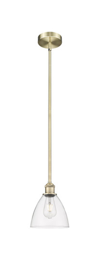 Edison One Light Mini Pendant in Antique Brass (405|6161SABGBD752)
