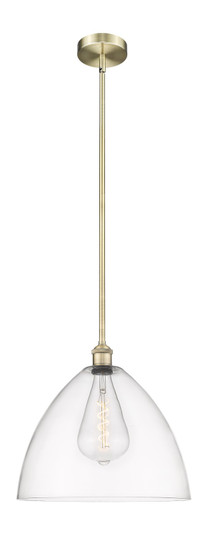 Edison One Light Pendant in Antique Brass (405|6161SABGBD162)