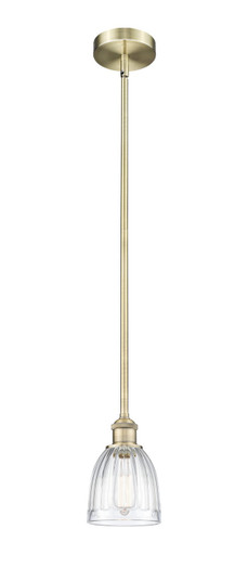 Edison One Light Mini Pendant in Antique Brass (405|6161SABG442)