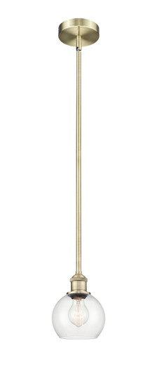 Edison One Light Mini Pendant in Antique Brass (405|6161SABG1226)
