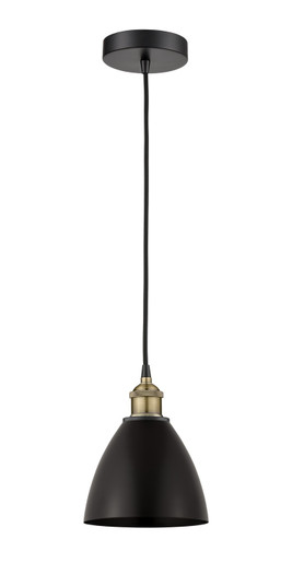 Edison One Light Mini Pendant in Black Antique Brass (405|6161PBABMBD75BK)
