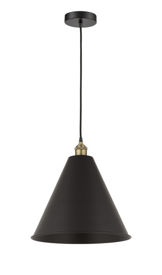 Edison One Light Mini Pendant in Black Antique Brass (405|6161PBABMBC16BK)