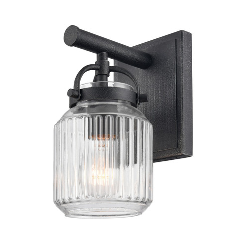 Downtown Urban One Light Wall Sconce in Weathered Zinc (405|4161WWZG4166CL)
