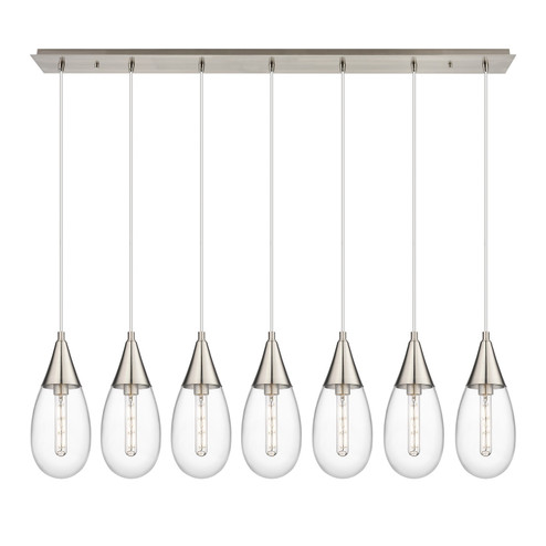 Downtown Urban Seven Light Linear Pendant in Brushed Satin Nickel (405|1274501PSNG4506CL)