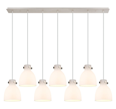 Downtown Urban Seven Light Linear Pendant in Polished Nickel (405|1274101PSPNG4128WH)