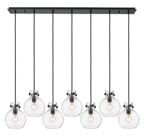 Downtown Urban Seven Light Linear Pendant in Matte Black (405|1274101PSBKG4108CL)