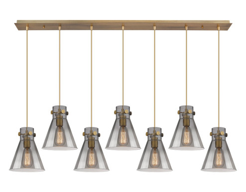 Downtown Urban Seven Light Linear Pendant in Brushed Brass (405|1274101PSBBG4118SM)