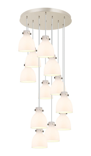 Downtown Urban 12 Light Pendant in Polished Nickel (405|1264101PSPNG4128WH)